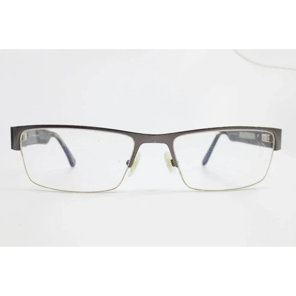 Russell Simmons Parker Charcoal Gray Semi Rimless Eyeglass Frame 57-18-150 35612